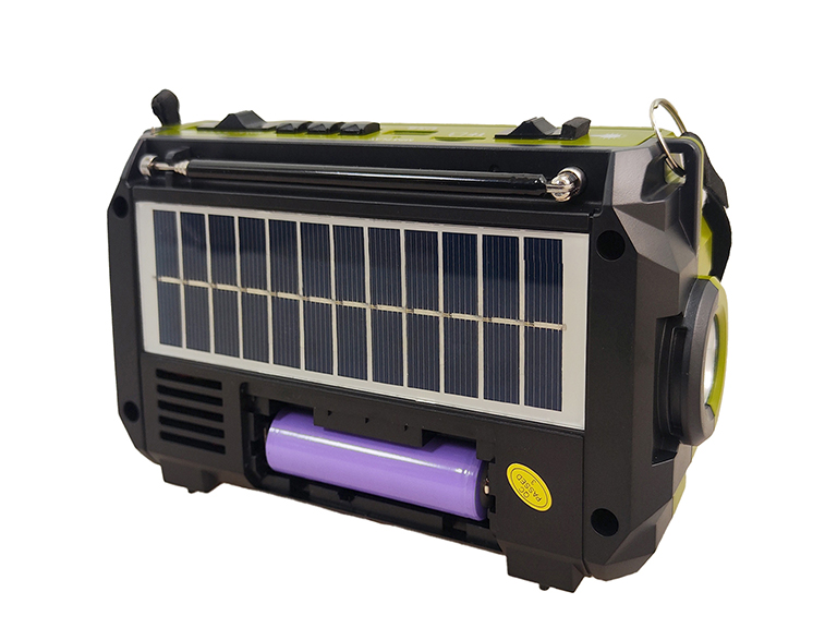 Radio Emergencia Dinamo Solar Linterna Green