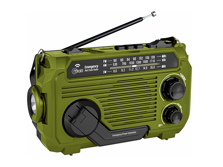 Radio Emergencia Dinamo Solar Linterna Green