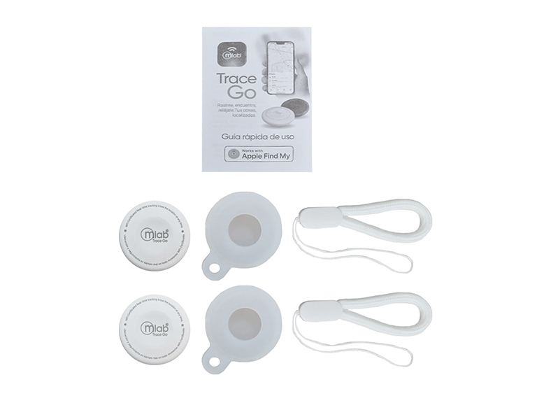 Rastreador Pack 2 Trace Go Find My Mfi Silicon Case White