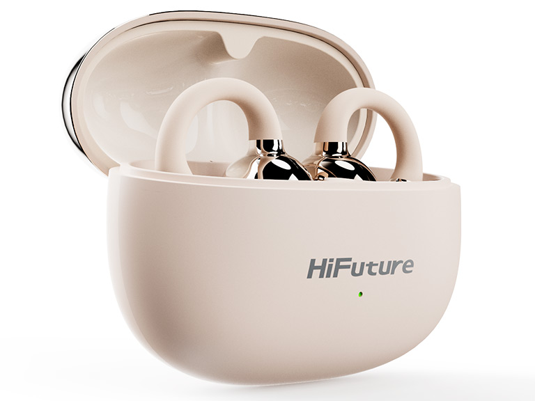 Audifonos Tws Tipo Clip Flexclip Champagne Gold Hifuture