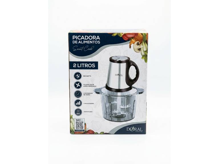 Picadora de Alimentos con contenedor de Vidrio