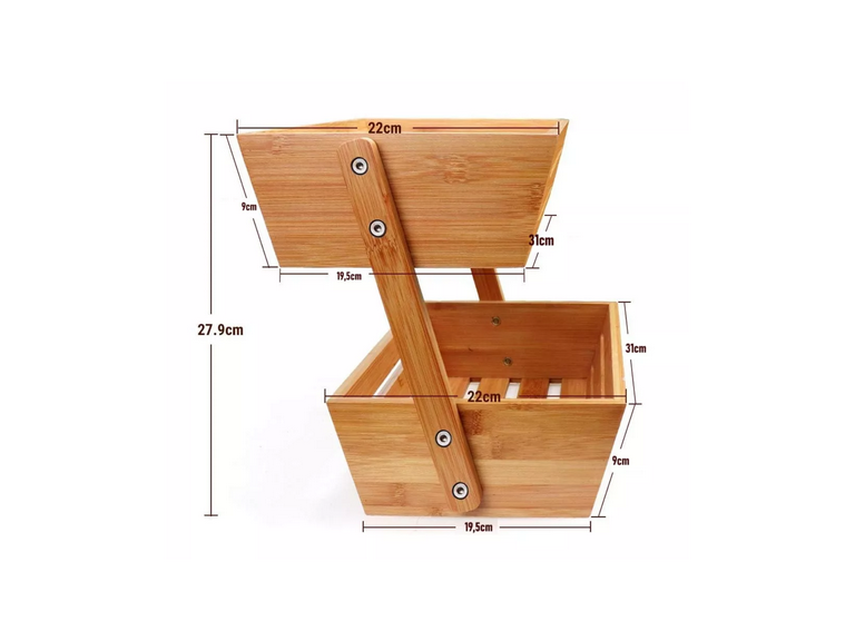 Frutero Verdulero Madera Organizador Rack Cocina
