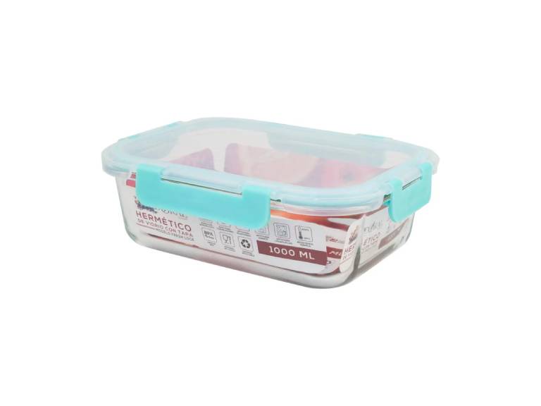 Hermético de Vidrio con Tapa 1000 ml Doral Kitchen Fresh Lock