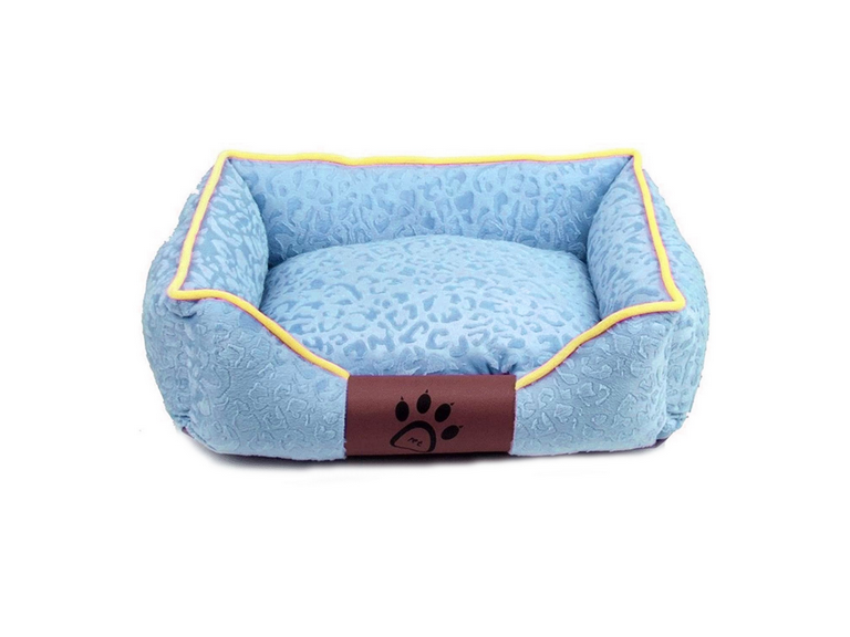 Cama Mascota Ultrasuave Gato Perro 36x46 Colchón Celeste