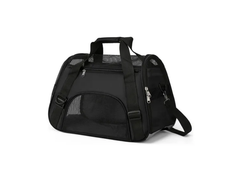 Bolso Transportador Respirable Mascotas Negro 47x23x30