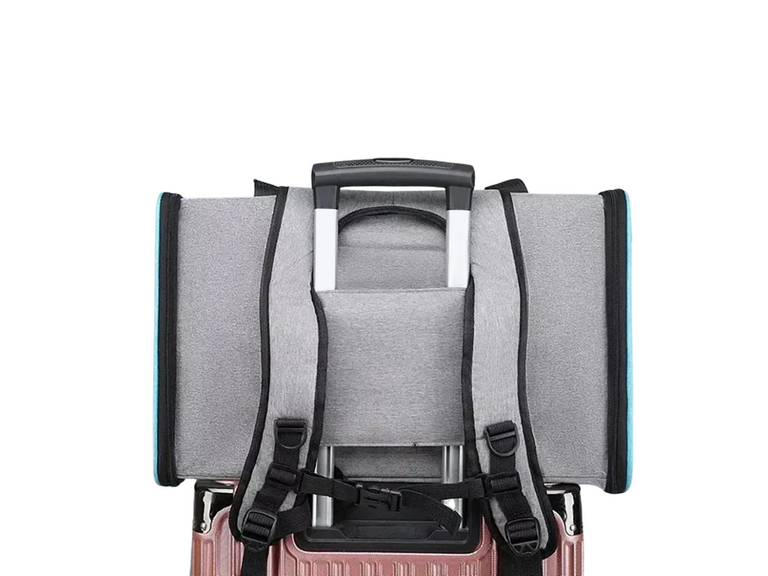 Bolso Transporte Mascotas Transpirable Gris 50x30x33
