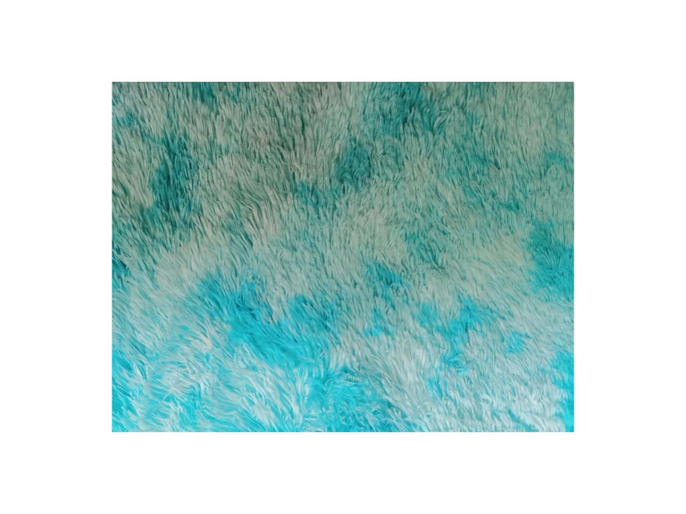 Alfombra Peluda Super Suave 2x1.8 MTS Turquesa