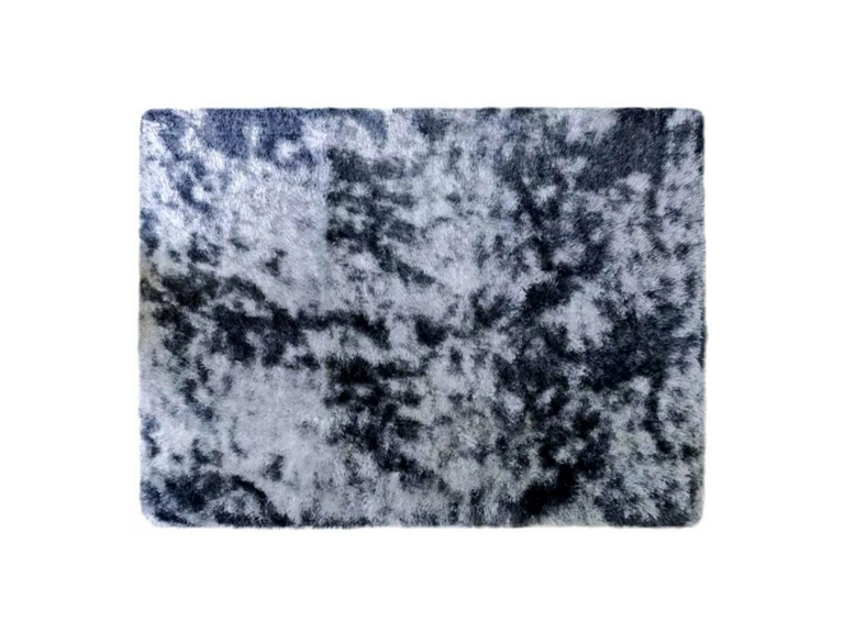 Alfombra Bajada Cama Peluda Super Suave Plomo Oscuro