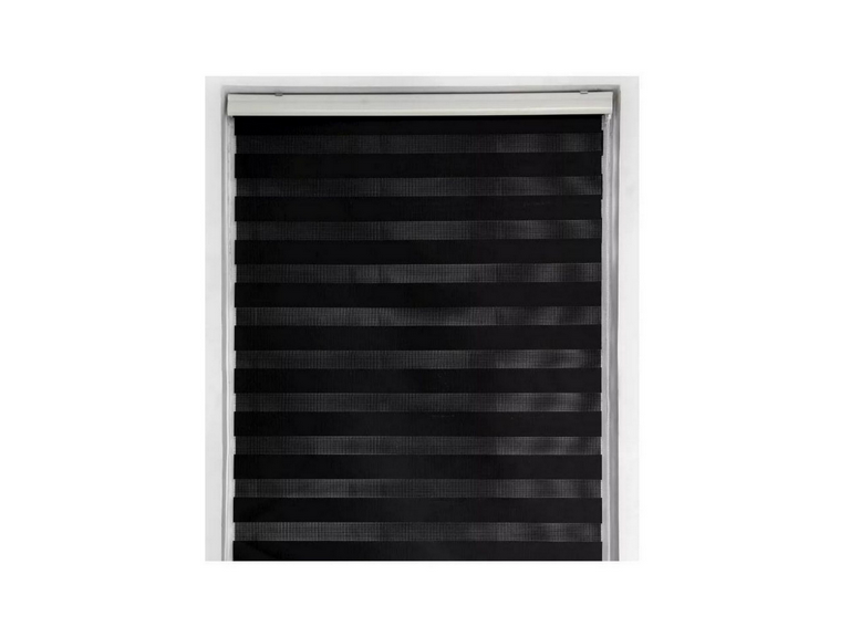 Cortina Roller Dúo Zebra Negra 200x220