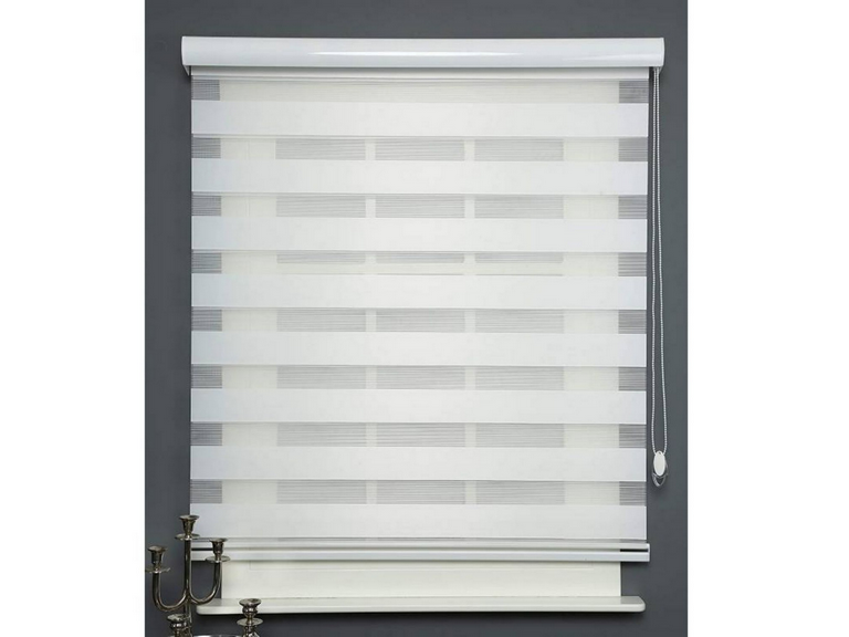 Cortina Roller Persiana Dúo Blanca 120x220