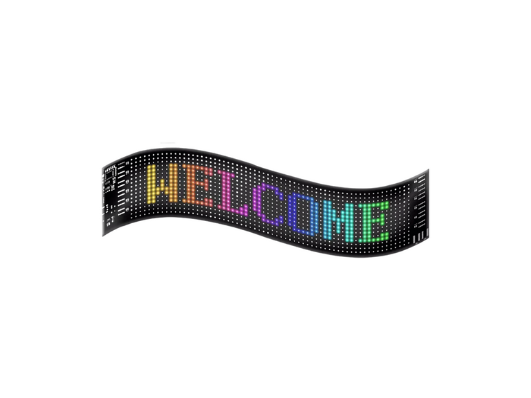 Letrero Luz LED Matrix Flexible 59.5x12 CM 10 Watt Negro
