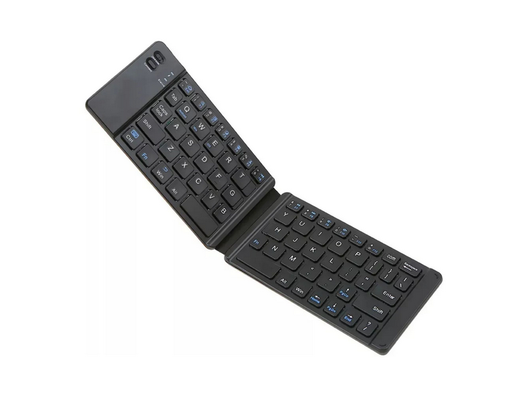 Mini Teclado Inalambrico Plegable Portatil Negro