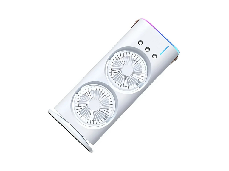 Doble Ventilador Humificador Aire Frío Escritorio 500 ML