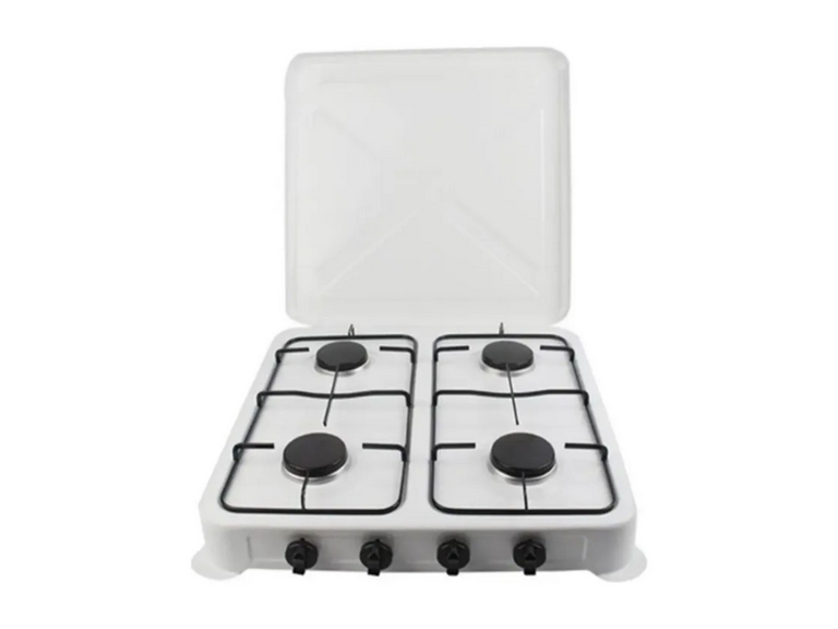 Cocinilla Encimera Gas 4 Quemadores Tapa Camping