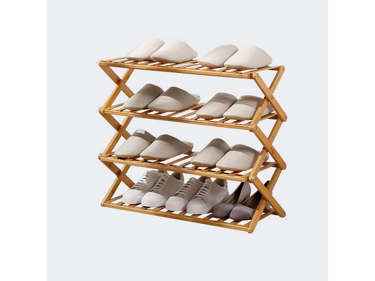 Zapatero Organizador Madera 4 Niveles 68x49x26 Café