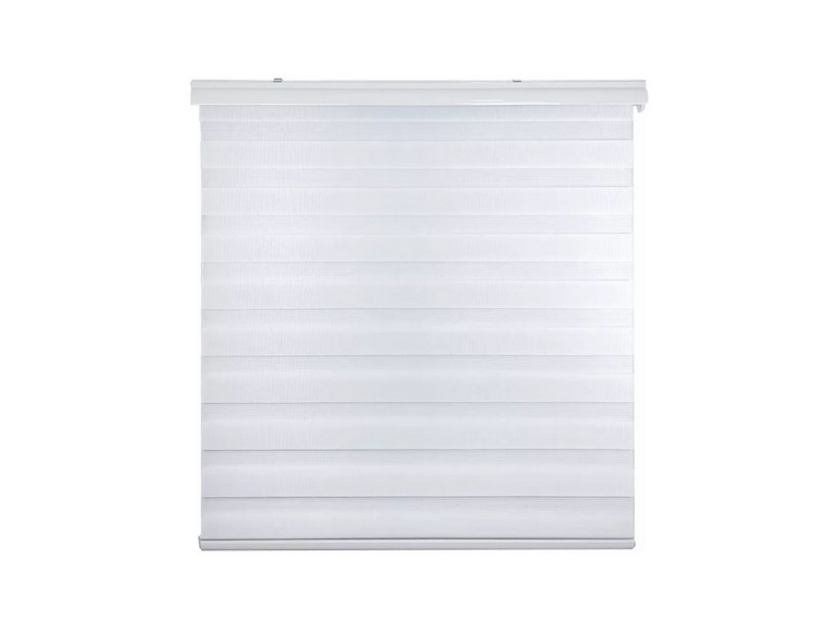 Cortina Roller Dúo Zebra Día Noche Blanco 80x200