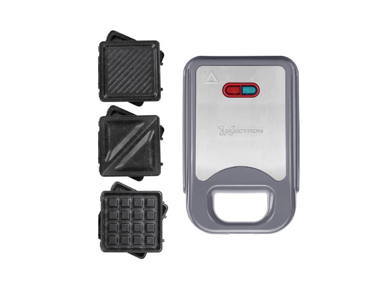 Sandwichera Panini Waflera 3 en 1 Gris