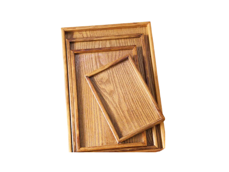 Set de 3 Bandejas de Madera Rectangular
