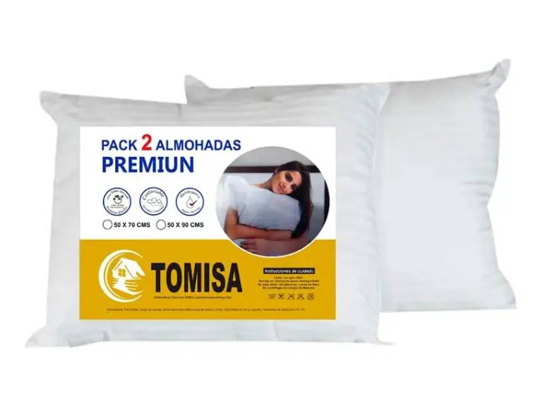 Pack 2 Almohadas 50X70 Premium 500 grs Tomisa