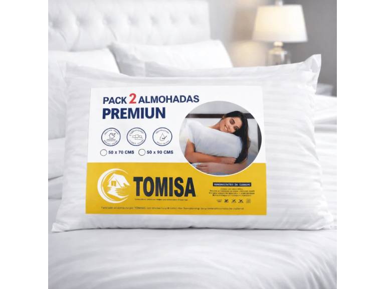 Pack 2 Almohadas 50X90 Premium 600 grs King Tomisa