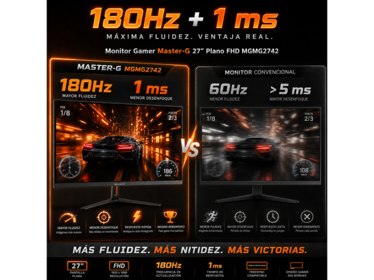 Monitor Gamer 27 FHD IPS HDR 180Hz 1Ms M