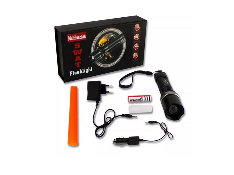 Linterna Táctica Swat Zoom LED Bateria 3.7V