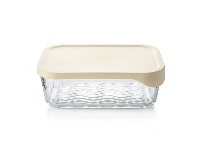 Hermético de Vidrio Rectangular Glass Try 2500 ml Doral