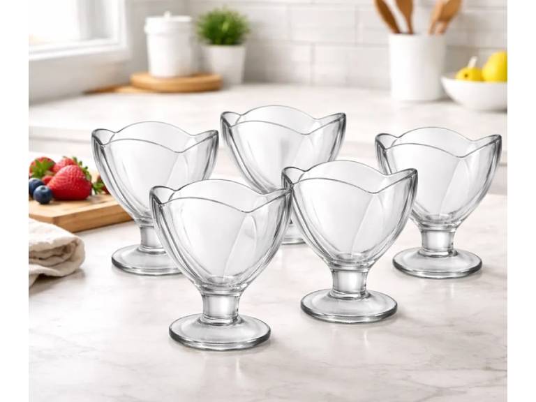 Set de 6 Copas de Vidrio para Helado Pos