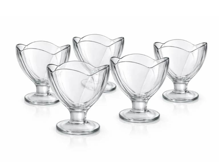Set de 6 Copas de Vidrio para Helado Pos