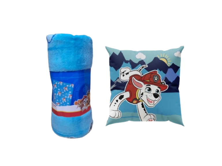 Set Infantil Paw Patrol con Manta Polar y Cojín