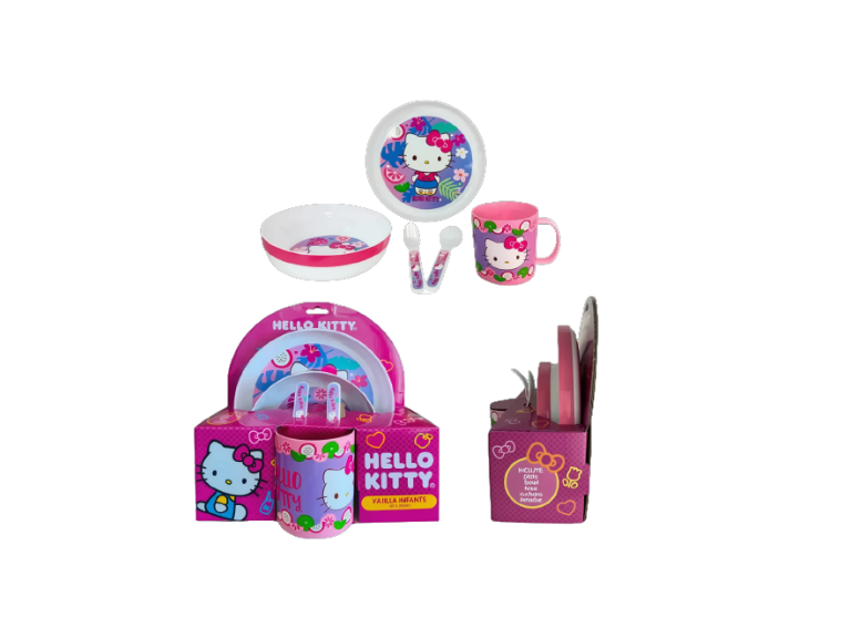 Vajilla Infantil Hello Kitty Set de 5 Piezas