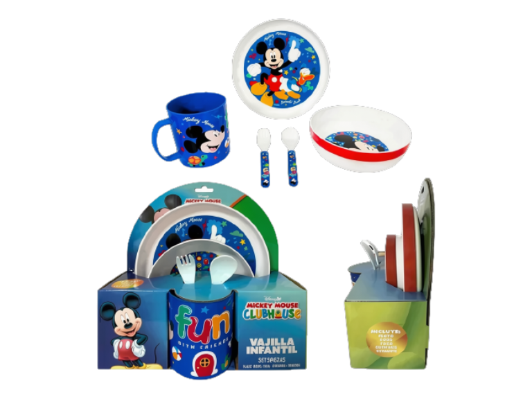 Vajilla Infantil Mickey Mouse Set de 5 Piezas