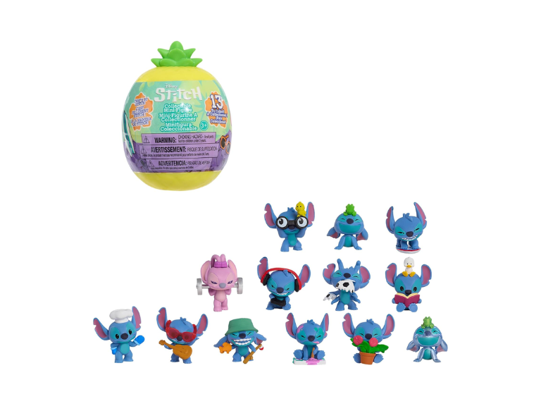 Pack de 3 Huevos Sorpresa Disney Stitch con 13 Figuras Coleccionables