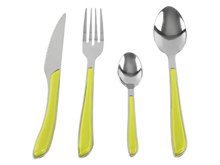 Set de Cubiertos Doral Colorful 24 Piezas Acero Inoxidable Verde
