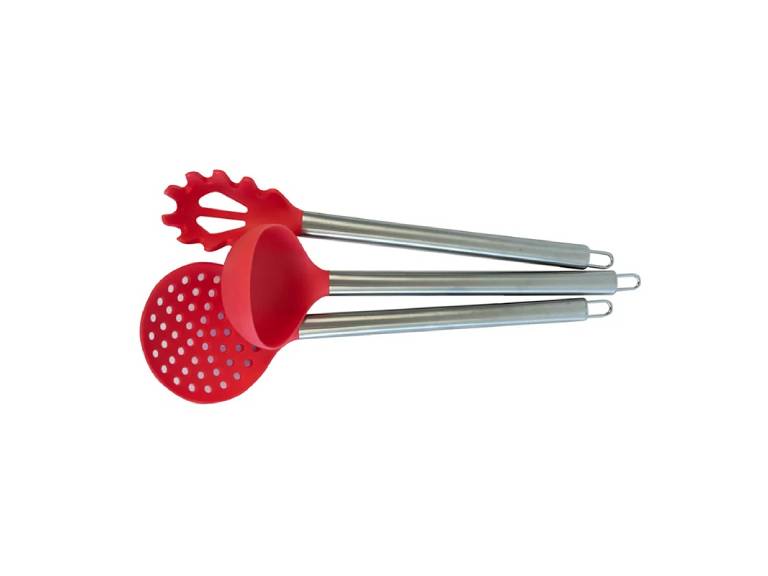 Set Utensilios de Cocina Doral 6 Piezas de Silicona Rojo