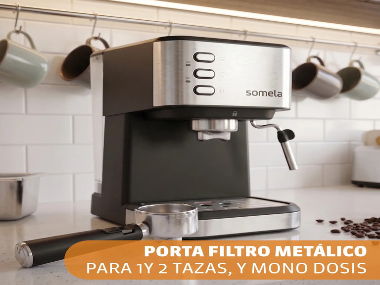 Cafetera Expresso Somela Capresso Caps Gris 1.5 Lts