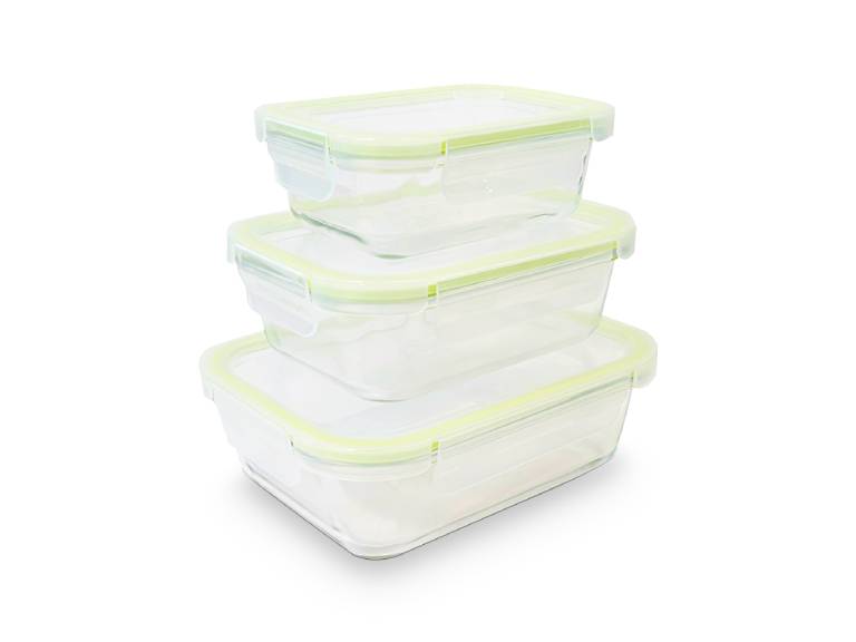 Set 3 Contenedores de Vidrio Fresh 370+640+1050 ml