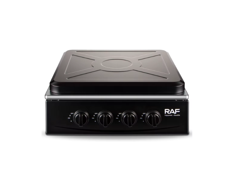 Cocina a Gas RAF R.8508 de Sobremesa con 4 Quemadores y Tapa