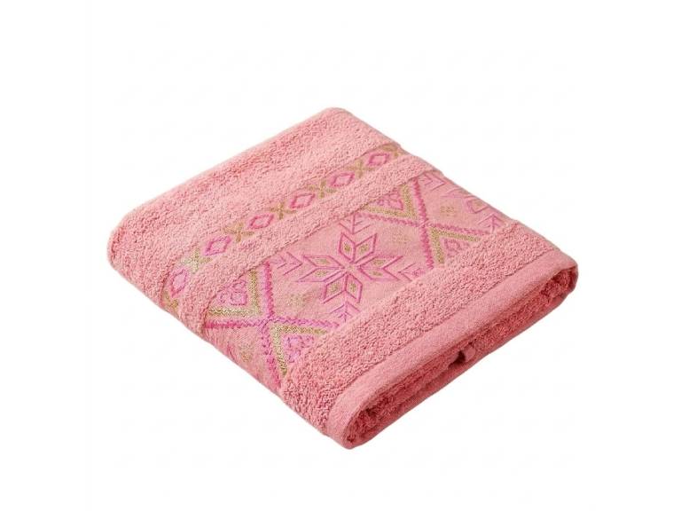 Juego de Toallas Tomisa Ibiza Bordadas 100% Algodón Rosado