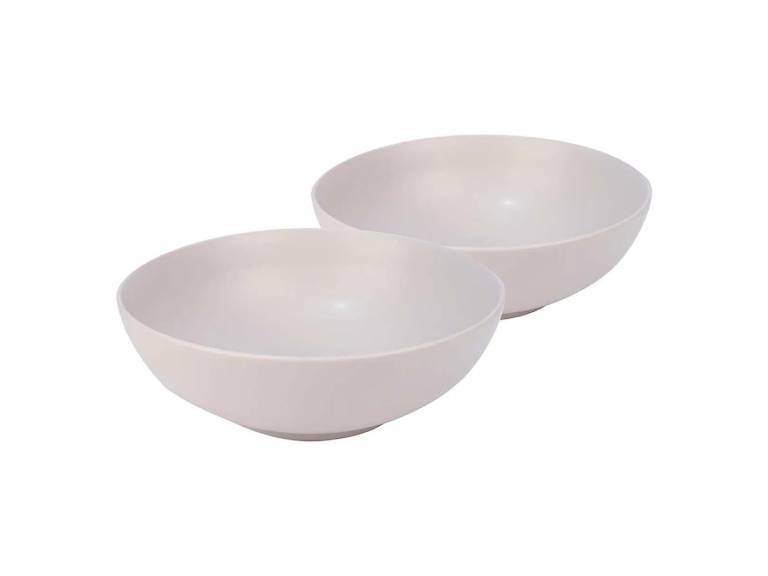 Set 2 Bowls de Ensalada Doral Porto Cervo 23.3 cm Cerámica Beige