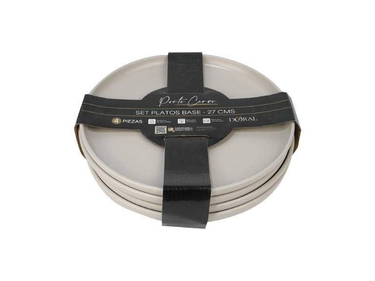 Set Platos Base Doral Porto Cervo 27cm Beige
