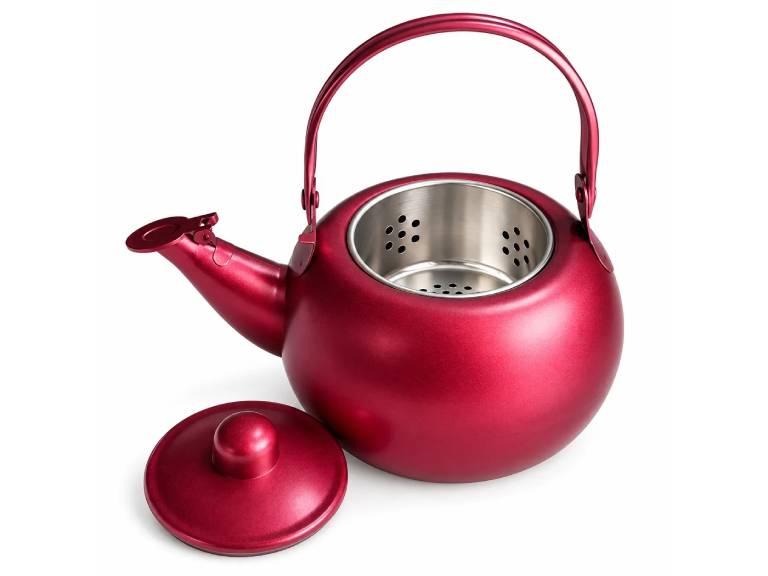 Tetera de Té Tomisa Berlier 0,9 Litros con Filtro Burdeo
