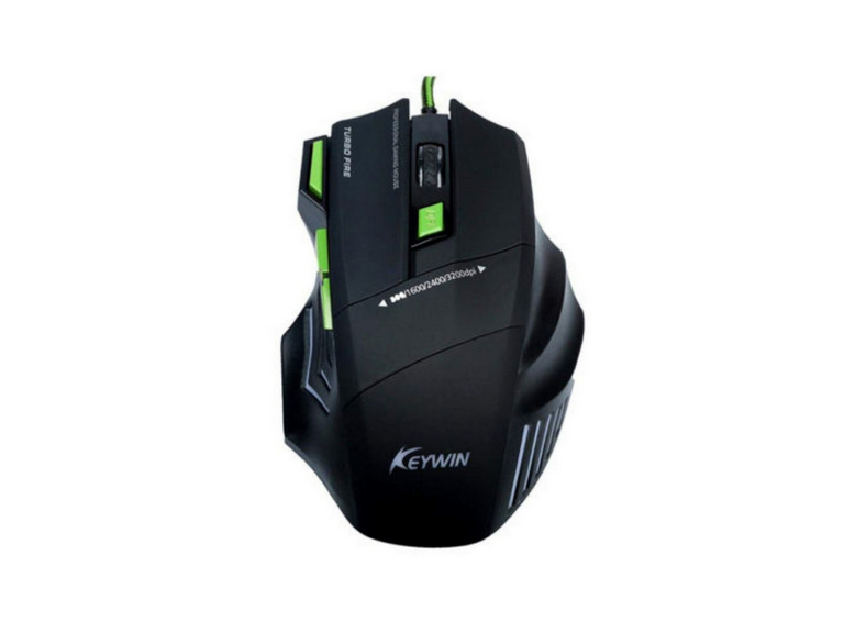 Kit Mouse Gamer Mousepad Ergonómico Verde