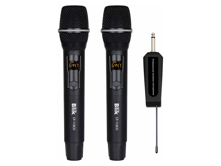 Pack 2 Micrófonos Blik Inalámbricos Receptor Karaoke